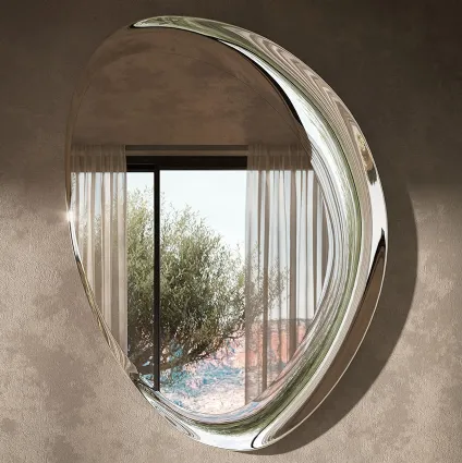 Ascot Magnum mirrored crystal mirror by Cattelan Italia.