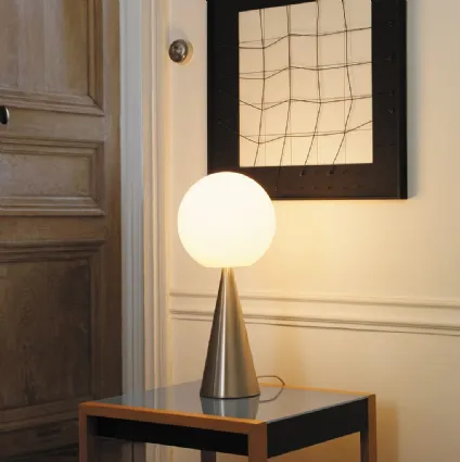 Table lamp Bilia in glass and metal by Fontana Arte