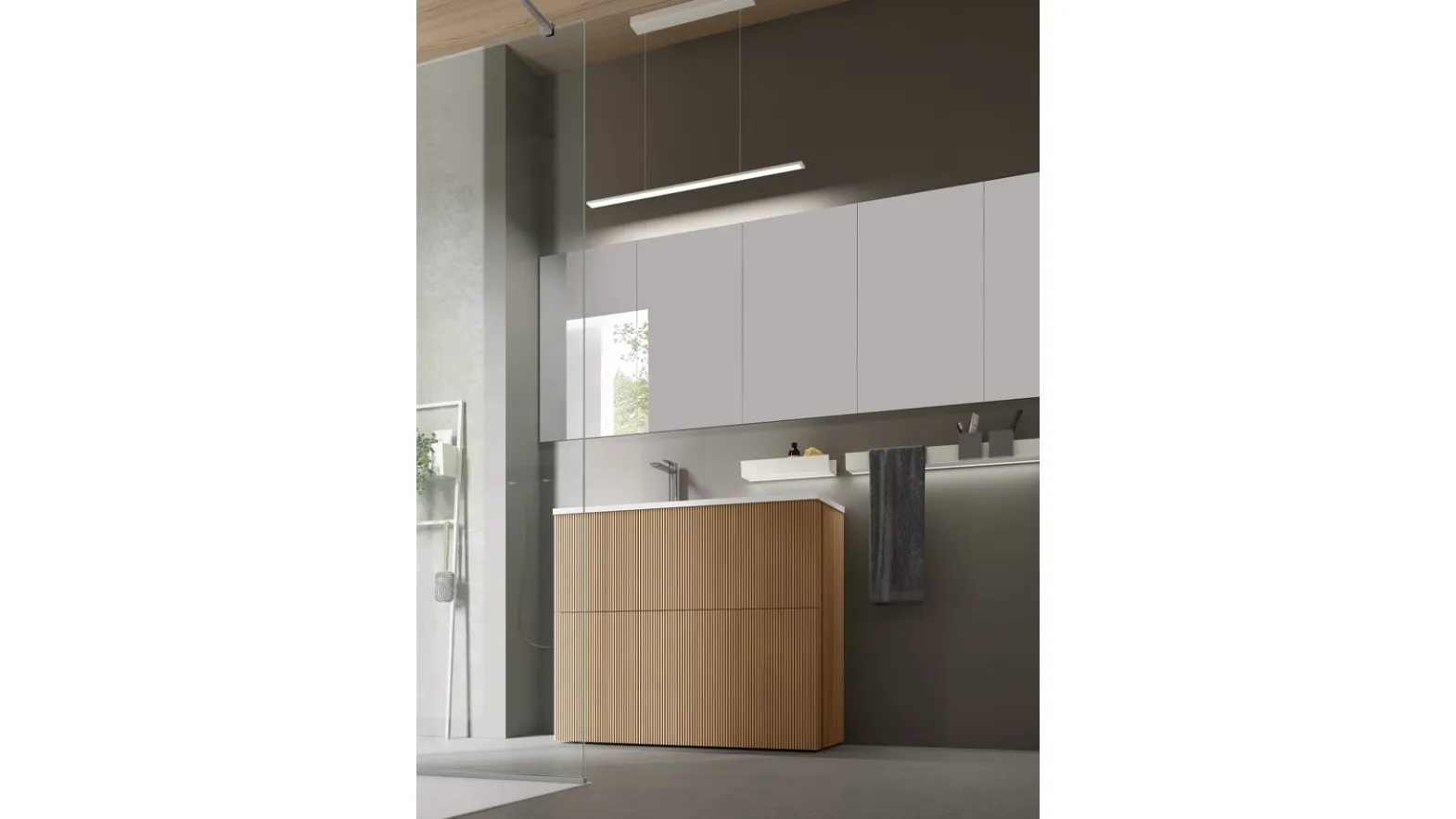 Floor-mounted bathroom vanity unit Wind 05 by Arcom