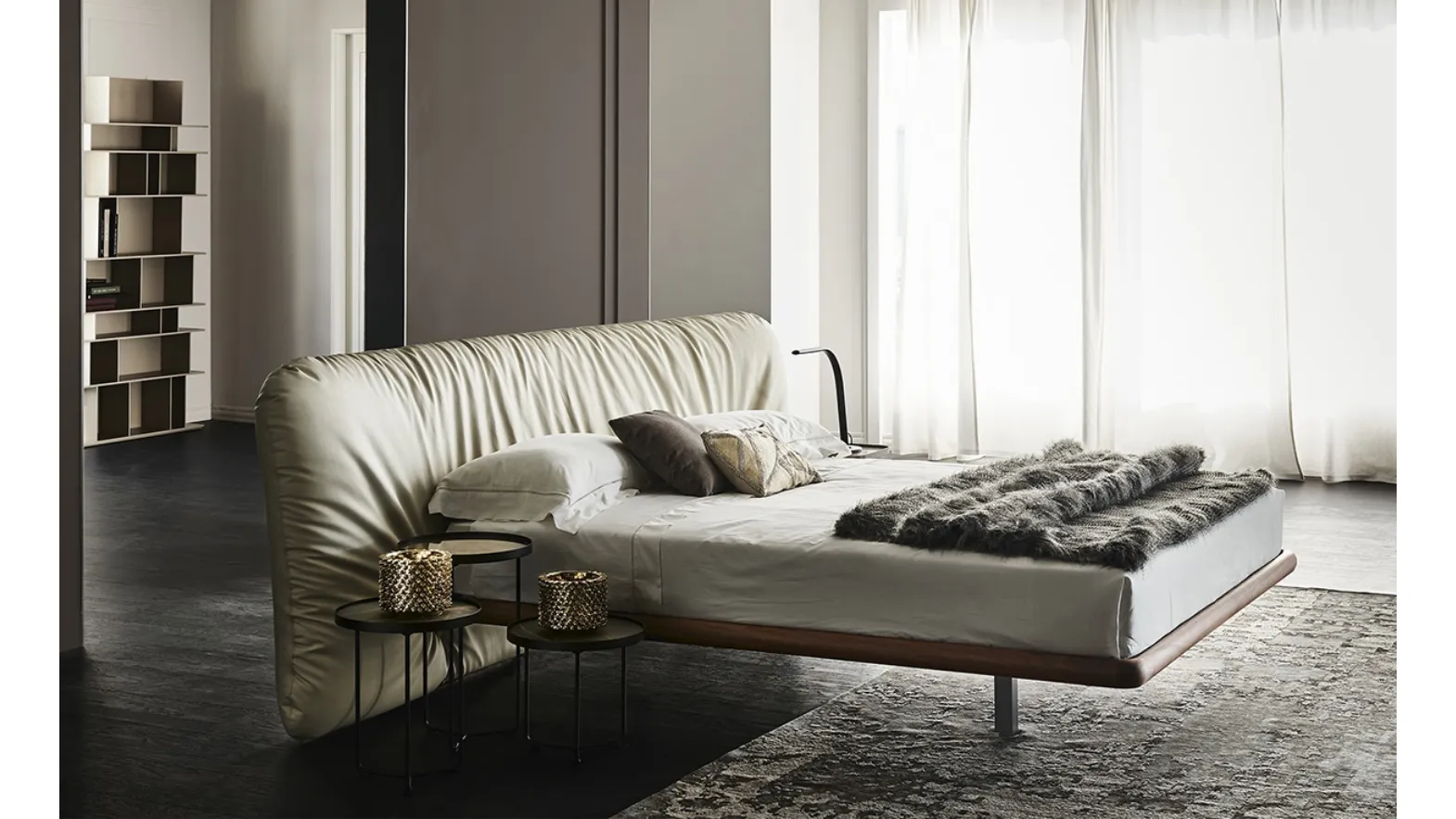 Marlon eco-leather bed by Cattelan Italia.