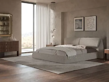 Simon bed in padded fabric by Cattelan Italia.