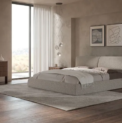 Simon bed in padded fabric by Cattelan Italia.