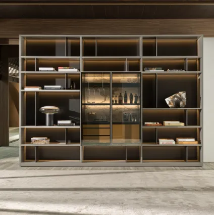 Bookstore 505 UP SYSTEM with Mobile Bar 08 by Molteni & C