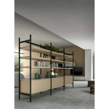 Living Glass dividing bookcase by Arredo3