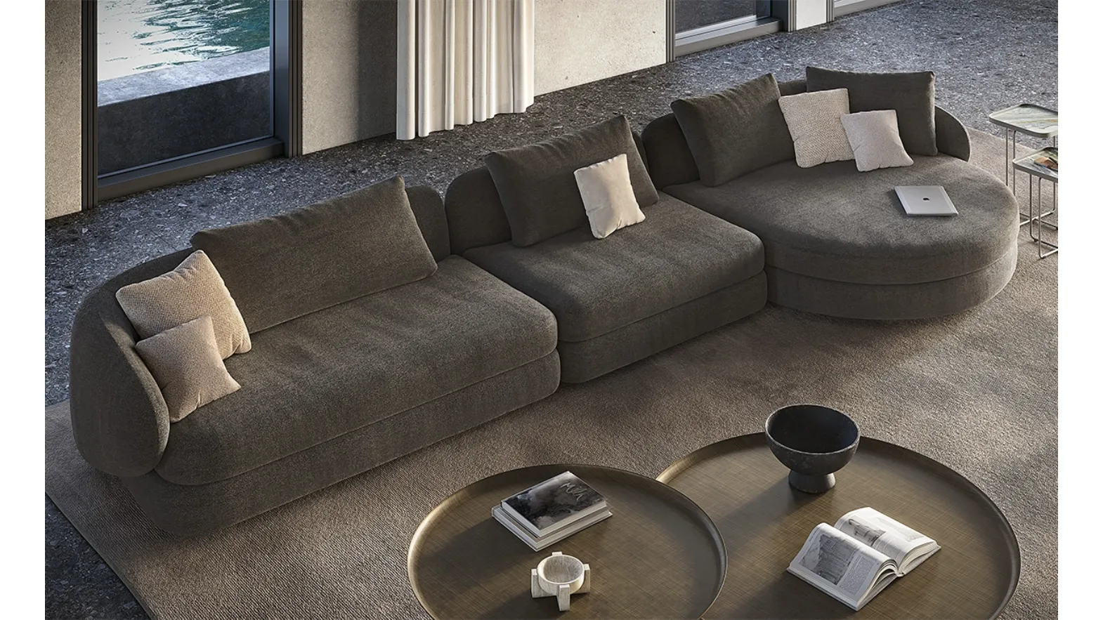 Craig sectional sofa by Cattelan Italia.