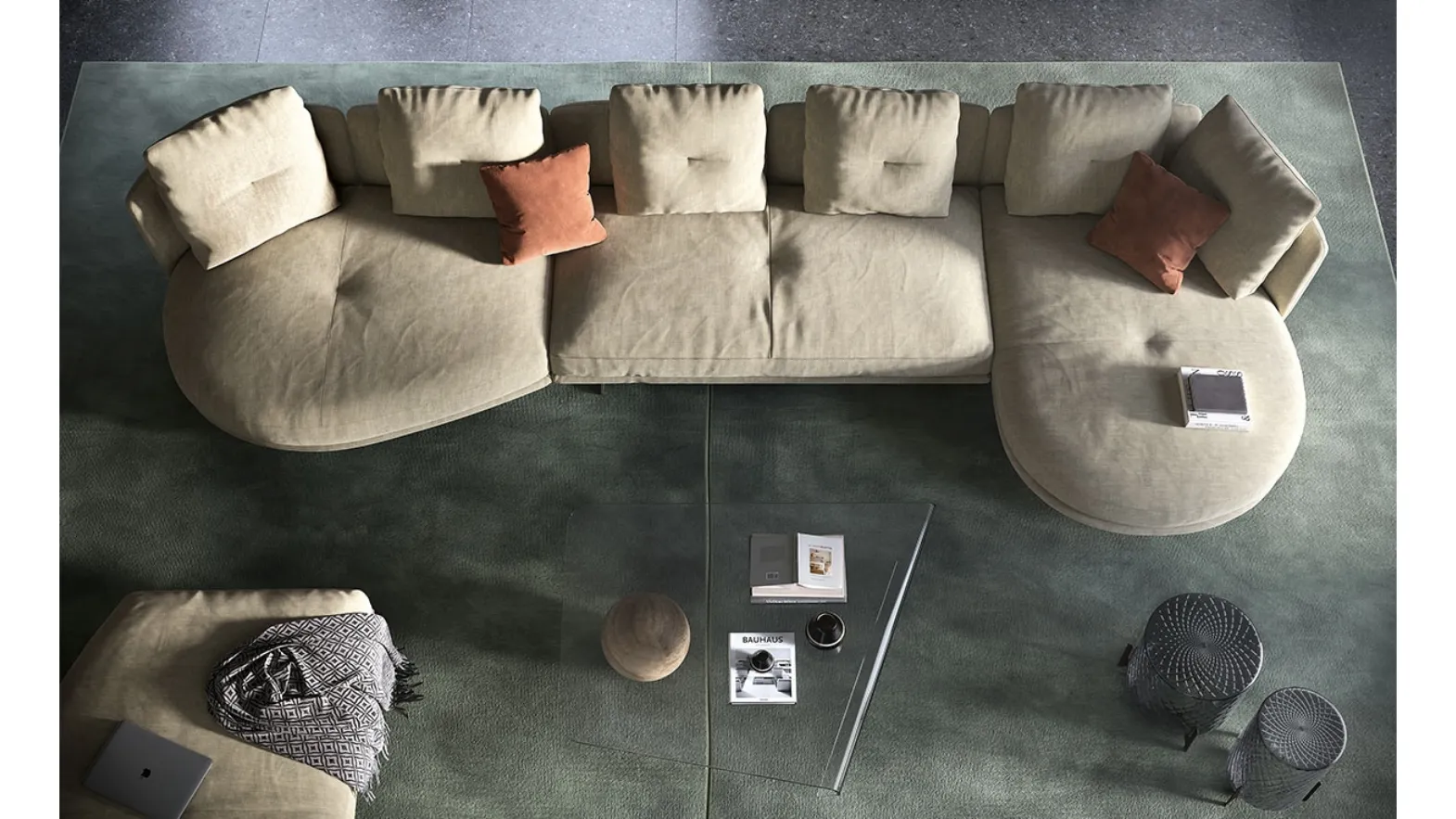 Cattelan Italia's Douglas sofa with peninsula.