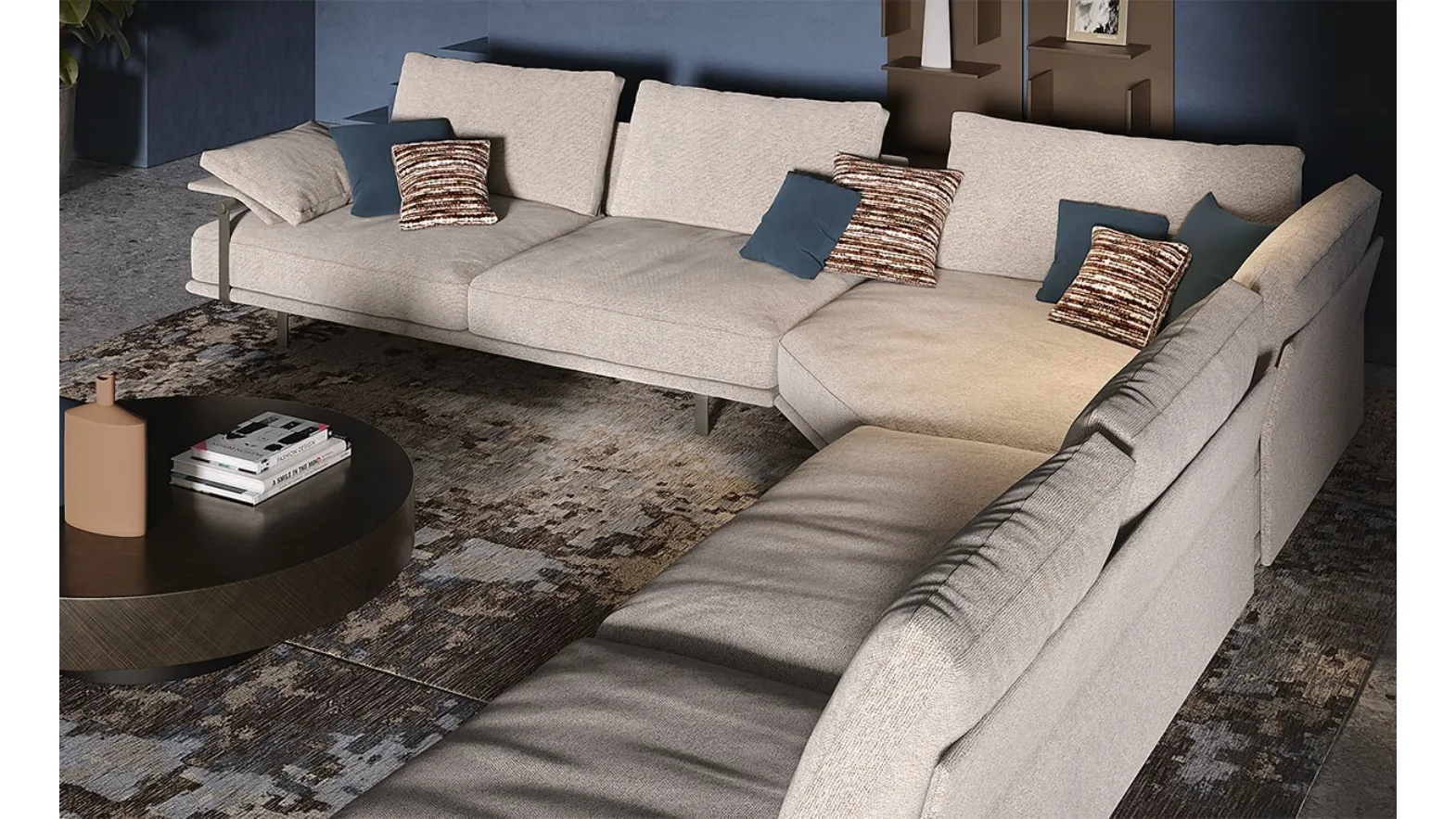 Heston corner sofa by Cattelan Italia