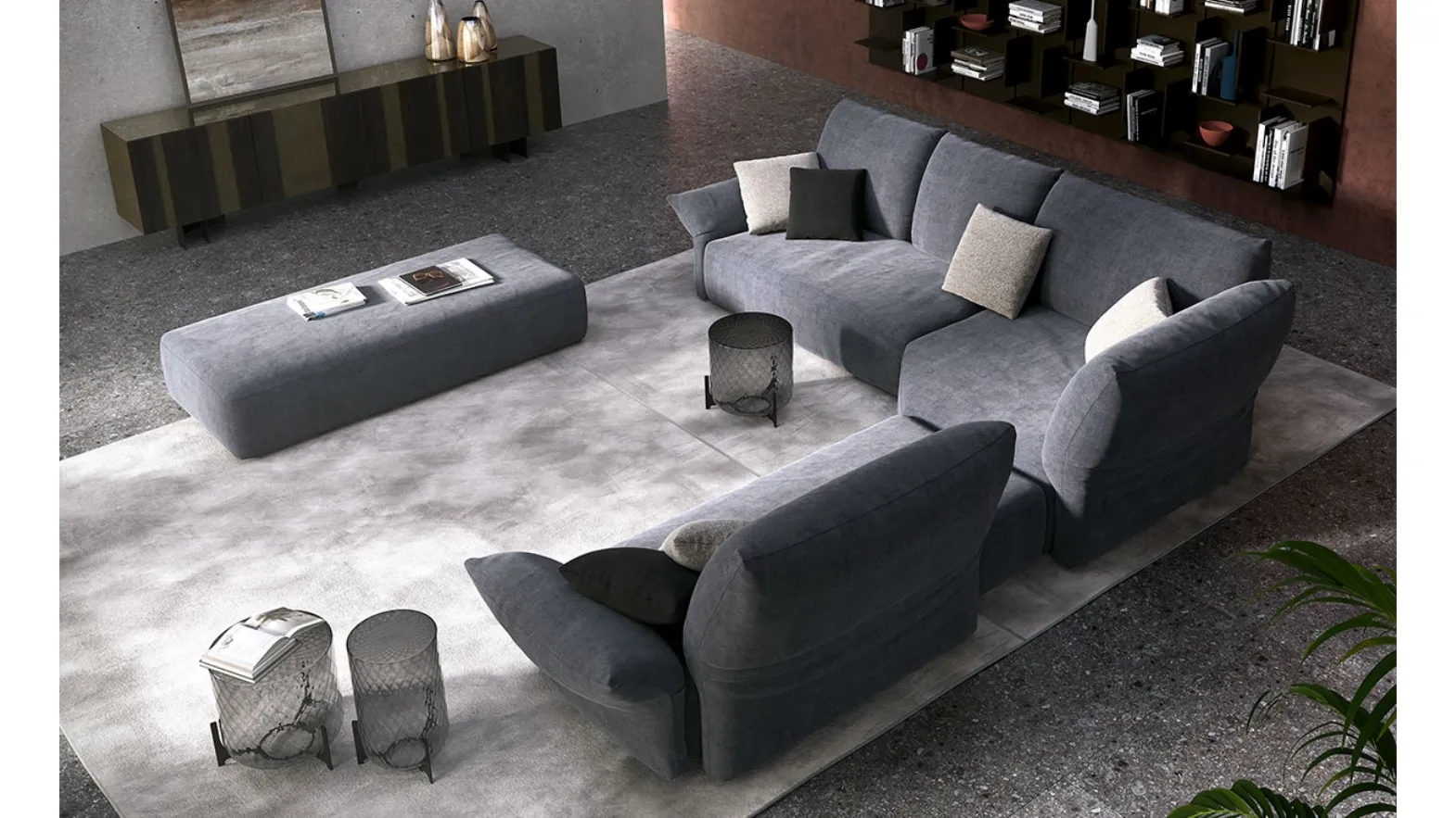 Sinatra corner sofa by Cattelan Italia