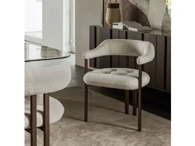 Greta chair with padded fabric by Cattelan Italia.