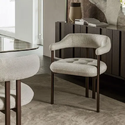 Greta chair with padded fabric by Cattelan Italia.