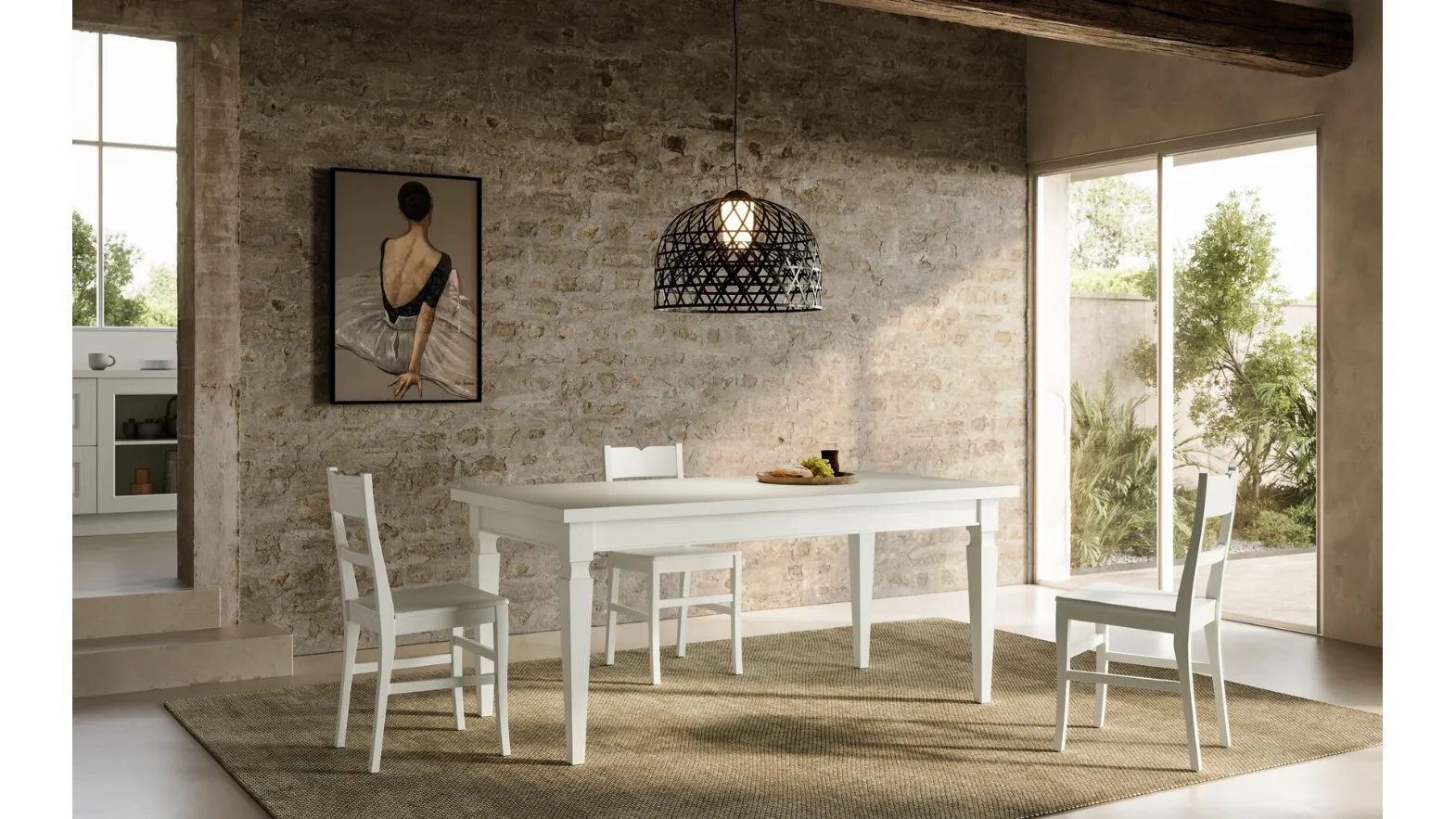 Extendable Asolo table in solid ash wood by Arredo3.