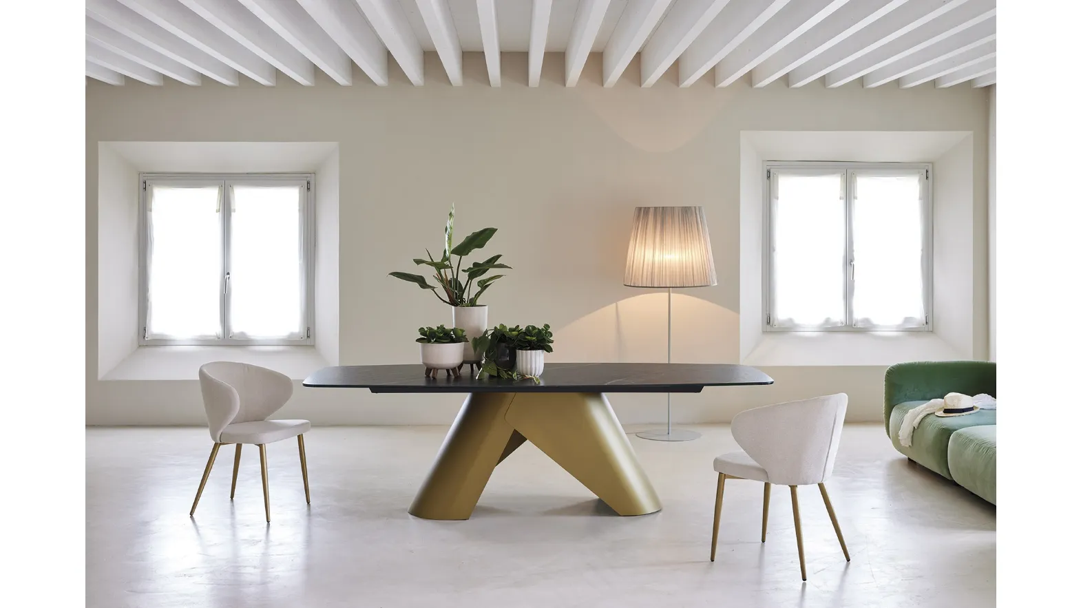 Orion T59 Antique Gold Table by Friulsedie.