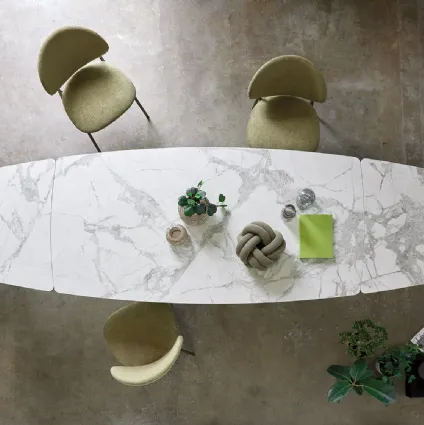 Portland T55 extendable table by Friulsedie