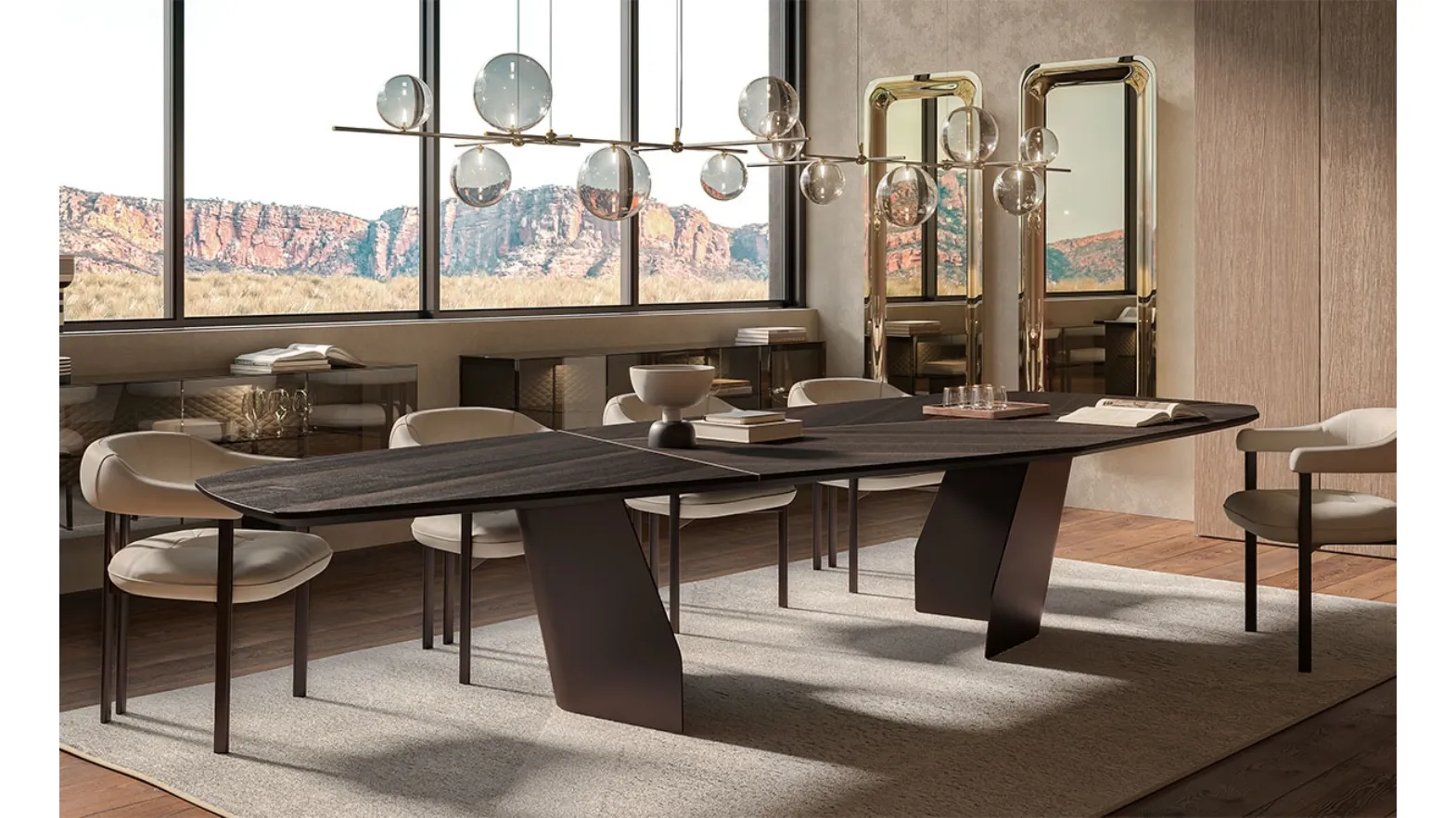 Senator Wood table by Cattelan Italia.