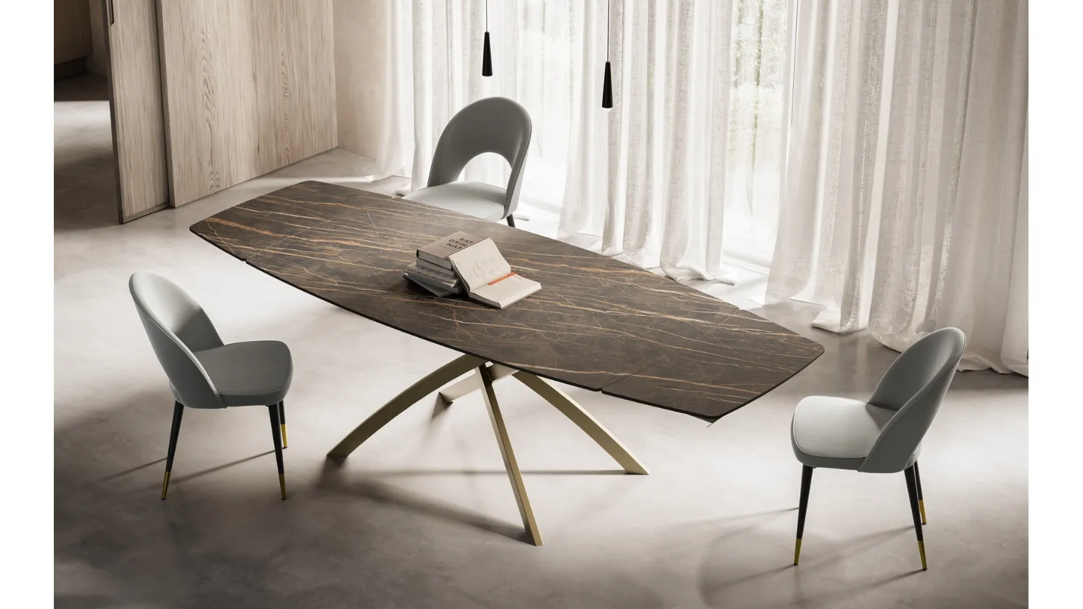 Extendable table Toledo in gres by Arredo3