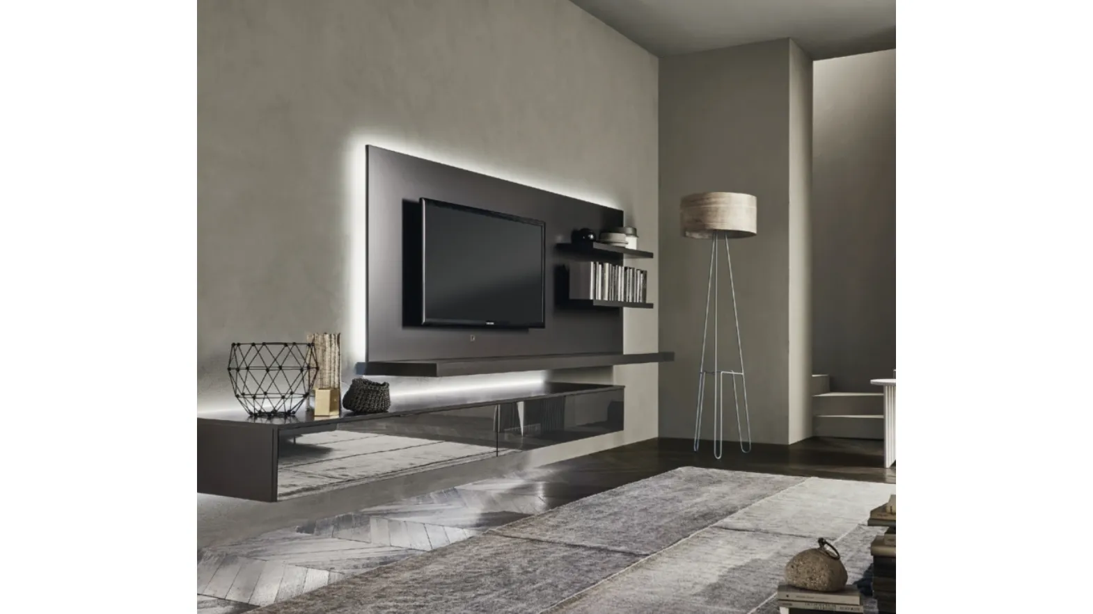 Sangiacomo's L6C39 Lightning TV Stand Mobile