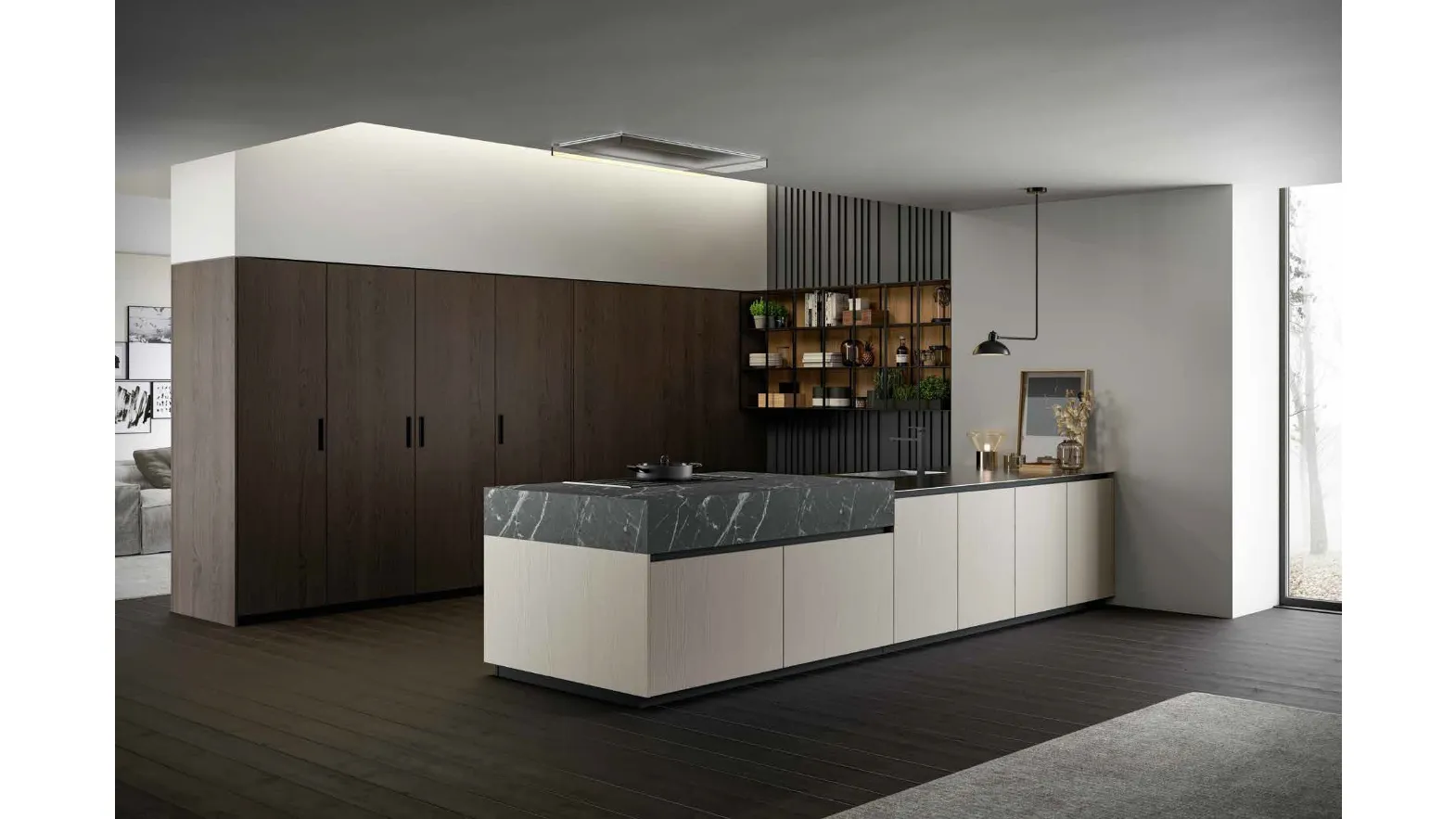 Modern kitchen with island Asia 01 by Arredo3.